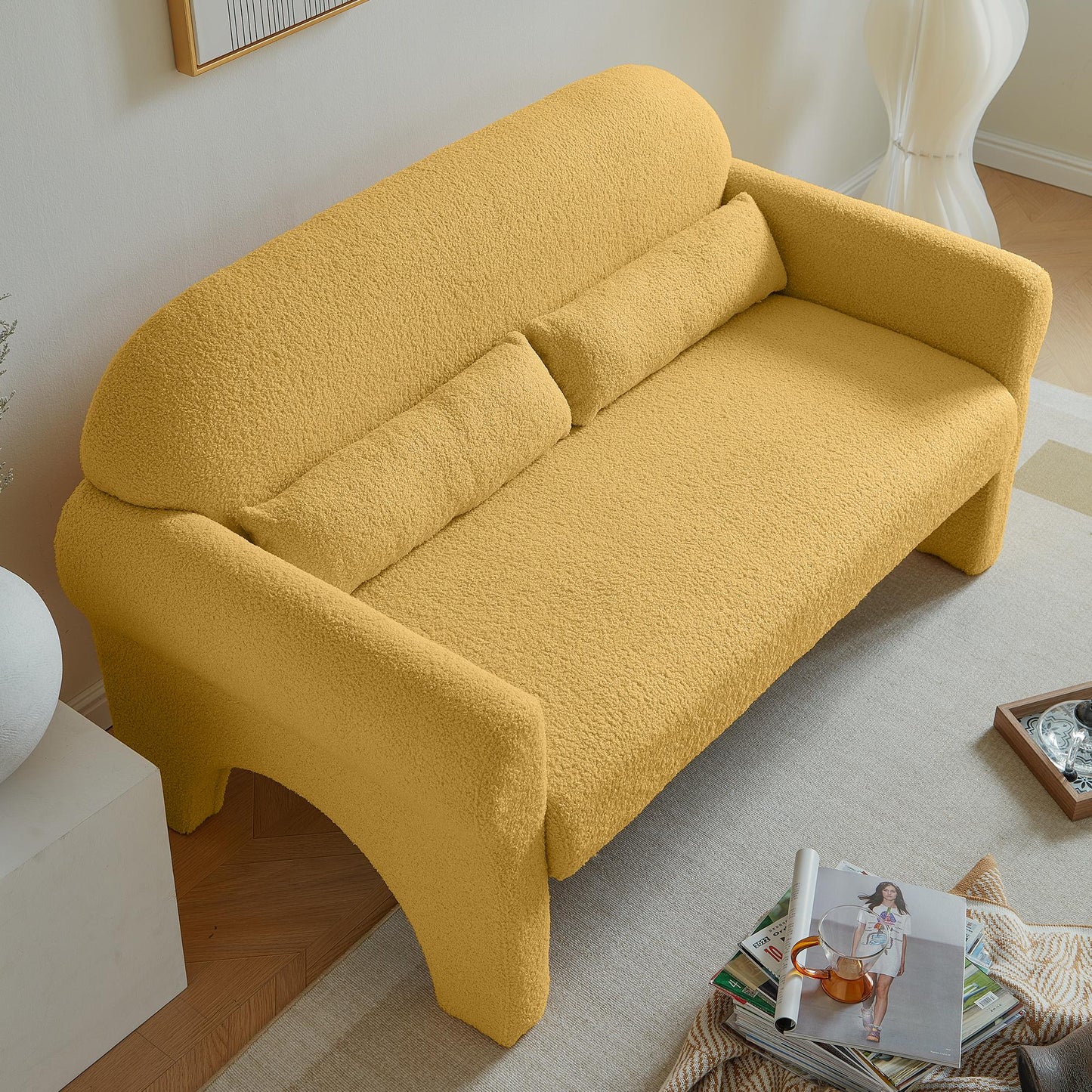 Teddy Fabric Loveseat