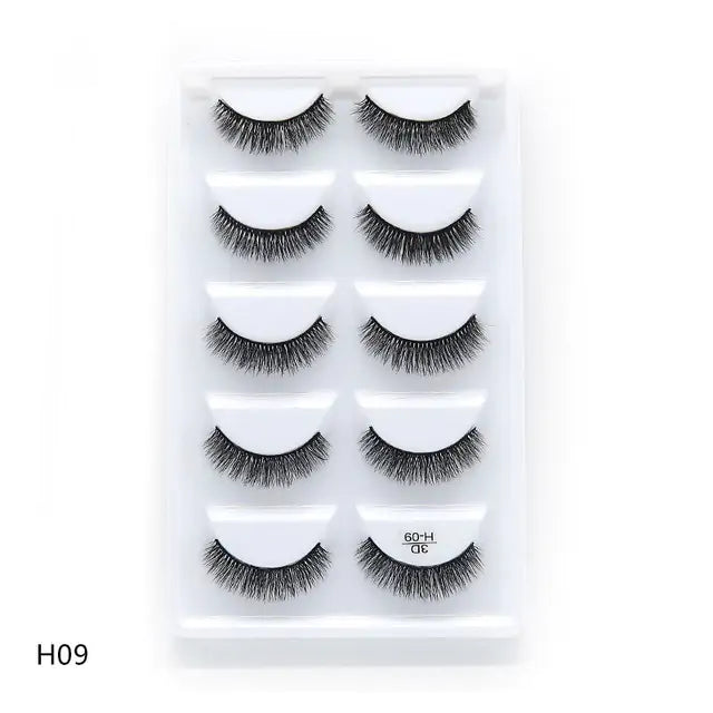 5 Pair 3D Mink Eyelashes