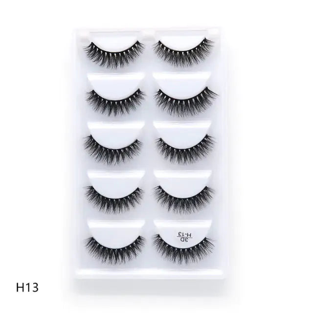 5 Pair 3D Mink Eyelashes