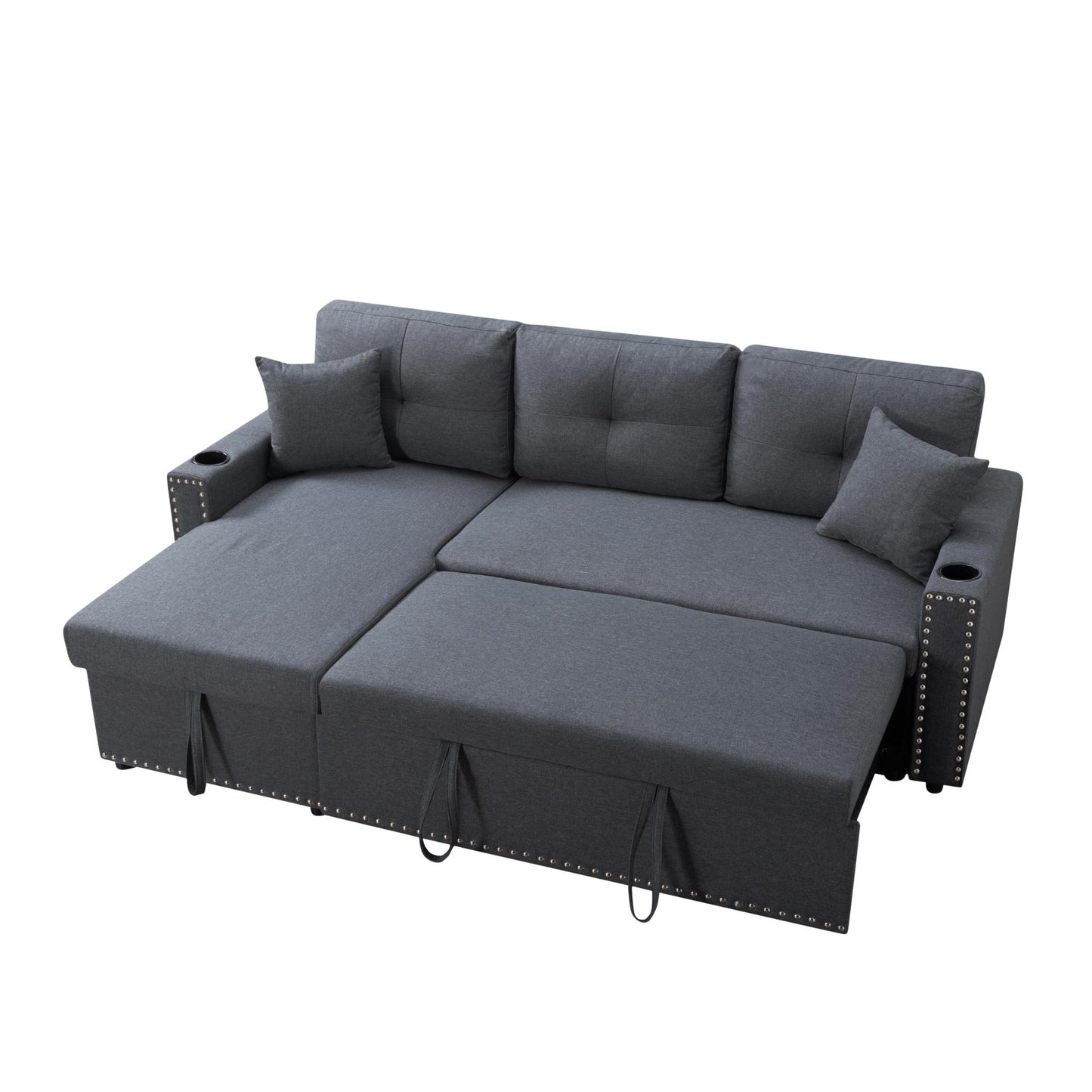 L-Shape Reversible Sectional Sleeper Sofa