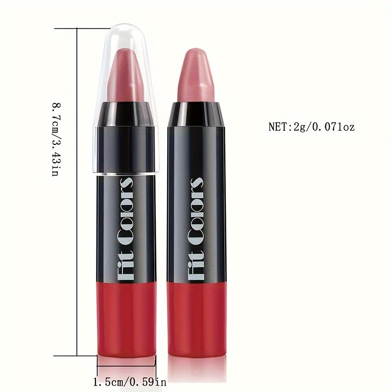 Nude 6Pcs Crayon Matte Lipstick Set Waterproof