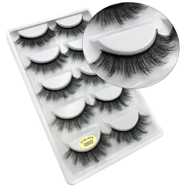 5 Pair 3D Mink Eyelashes