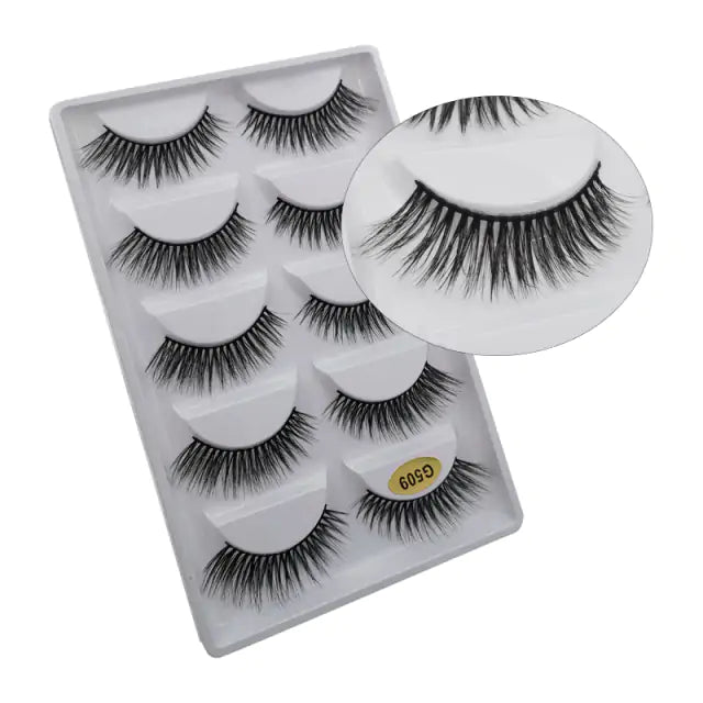 5 Pair 3D Mink Eyelashes