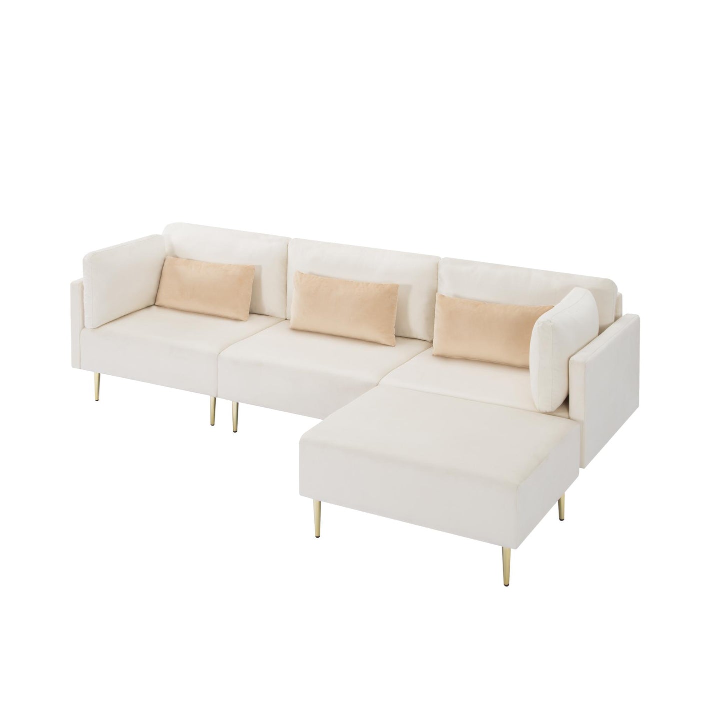 L - Shaped Sectional Sofa with ottoman