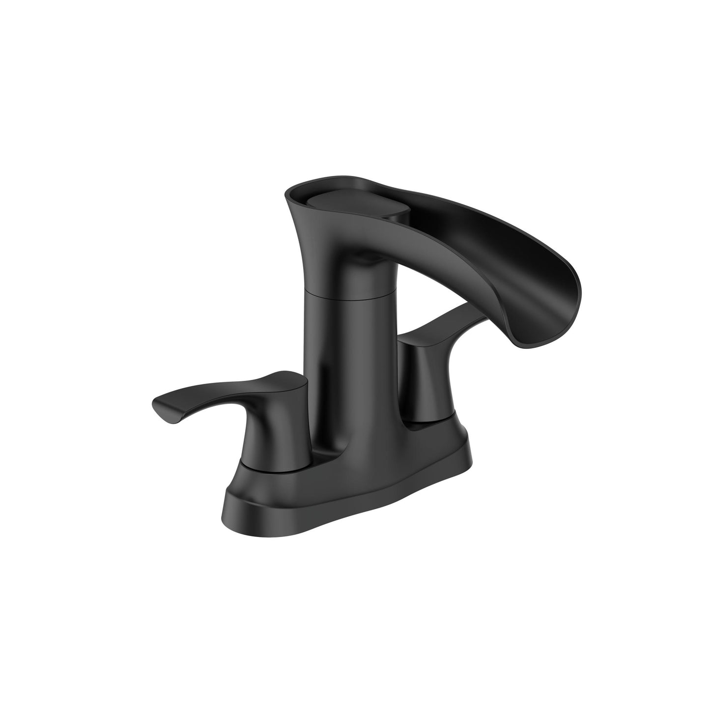 Waterfall Spout  Two Handle Bathroom Faucet