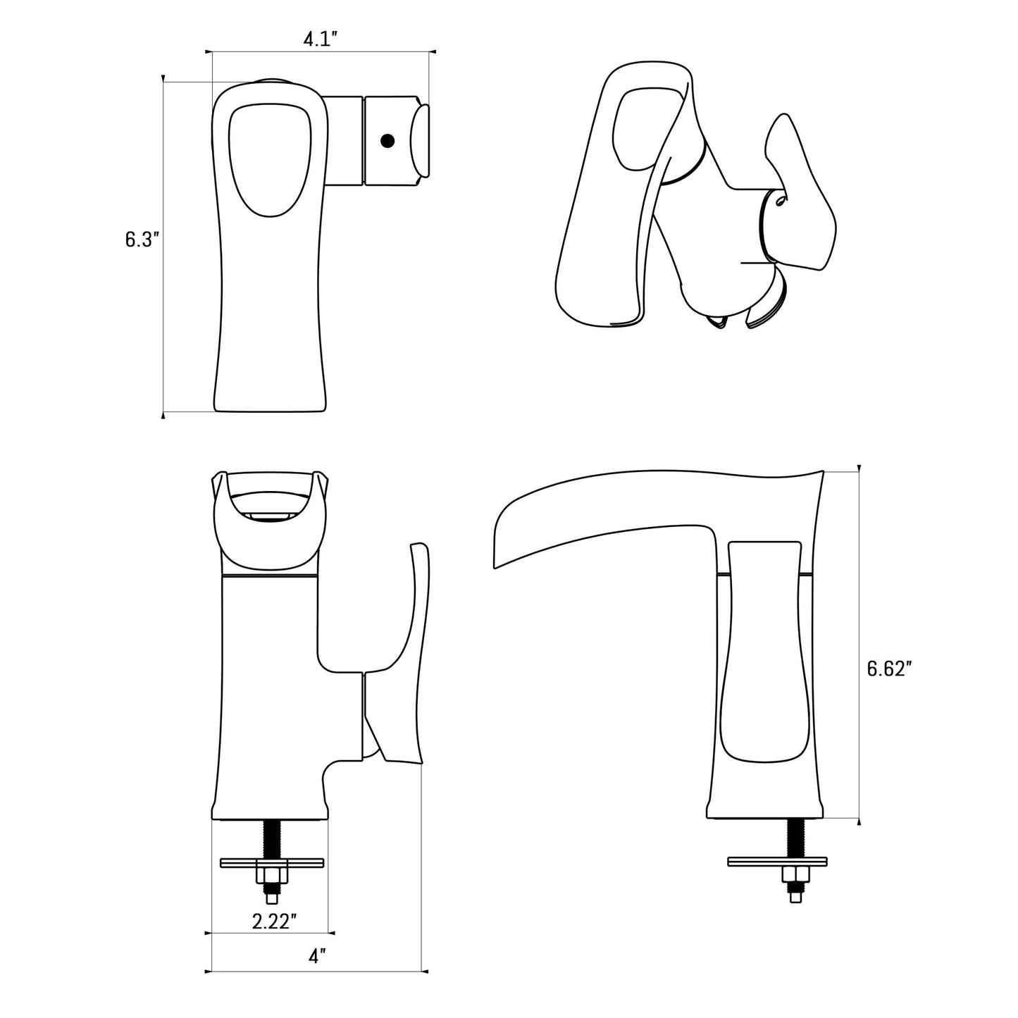 Waterfall Spout with Deckplate