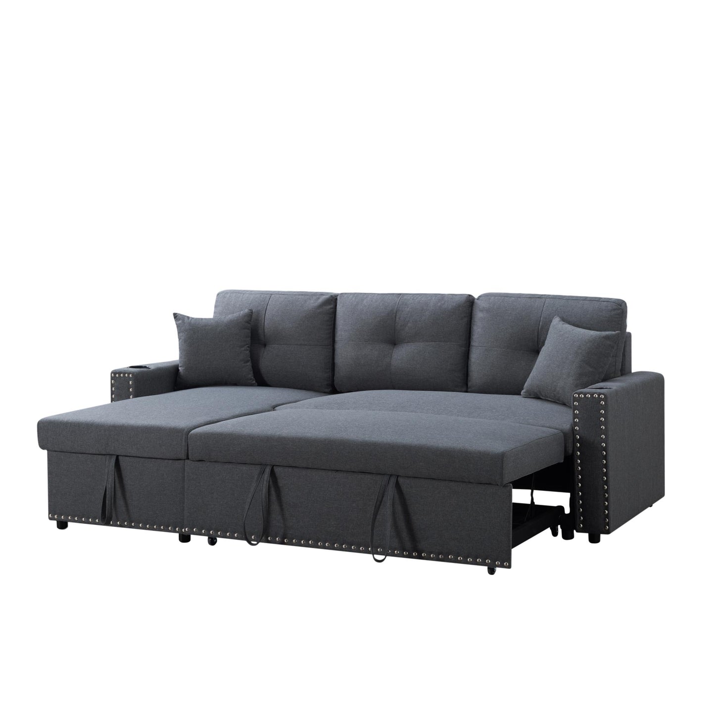 L-Shape Reversible Sectional Sleeper Sofa