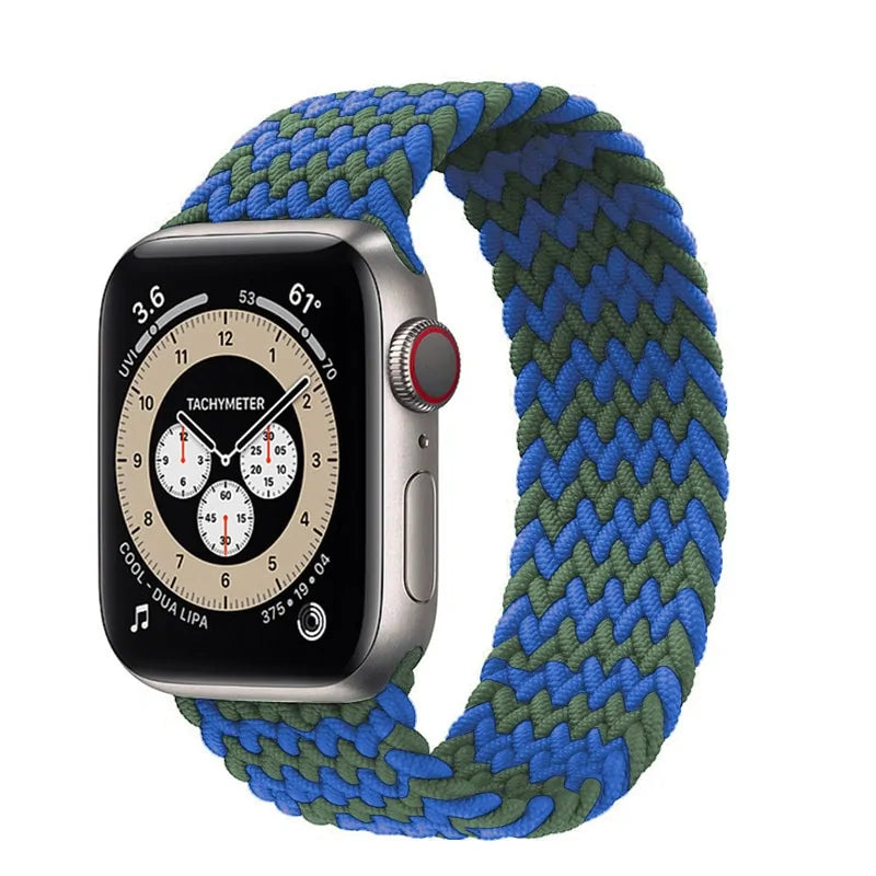 Braided Solo Loop Nylon Band for Apple Watch Series 3-6 & SE