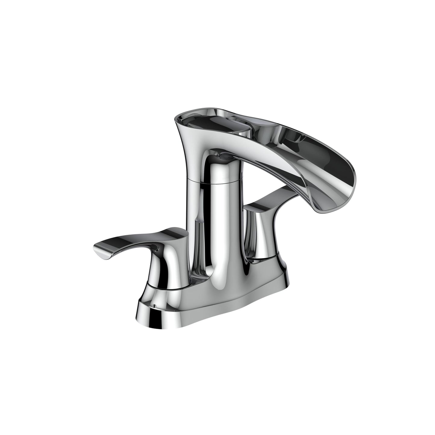 Waterfall Spout  Two Handle Bathroom Faucet