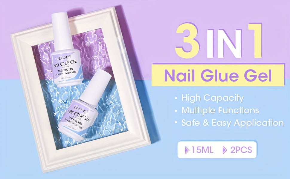 Gel Nail Glue 2PCS