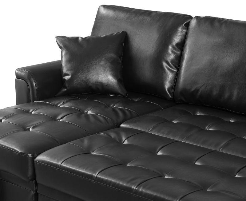 PU Leather Tufted Sofa