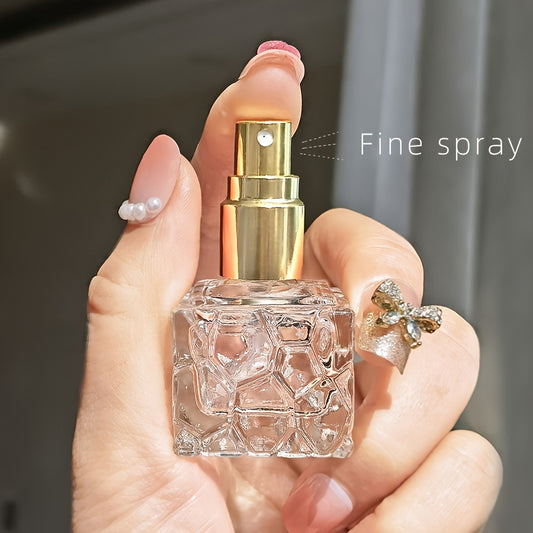 10ML Square Textured Glass Bottles