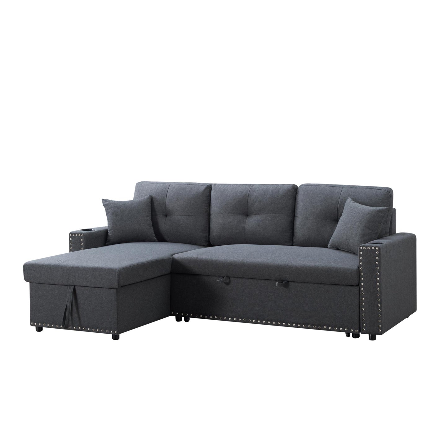 L-Shape Reversible Sectional Sleeper Sofa