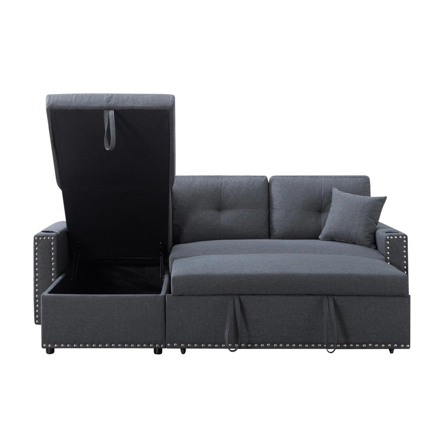 L-Shape Reversible Sectional Sleeper Sofa