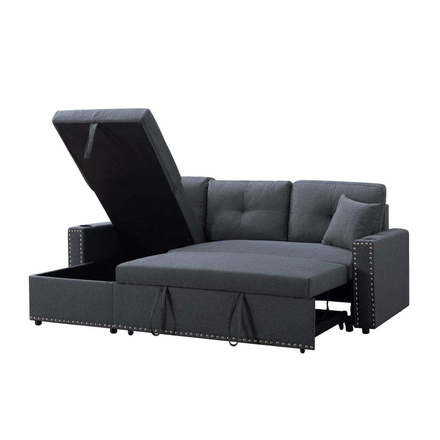 L-Shape Reversible Sectional Sleeper Sofa