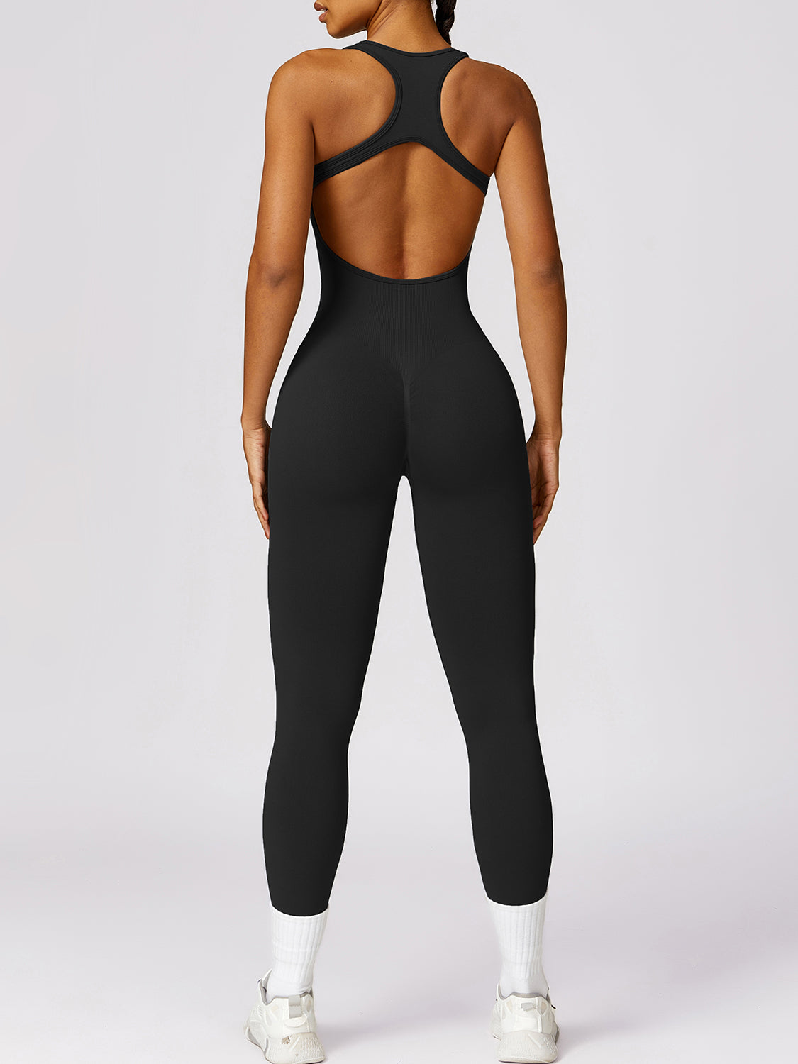 Basic Bae Sleeveless Cutout Racerback Active Jumpsuit