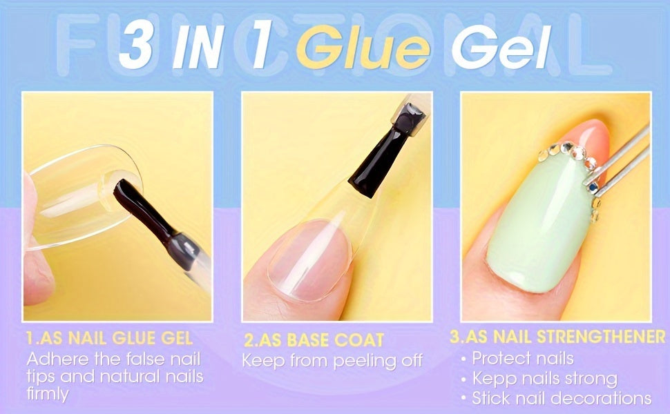 Gel Nail Glue 2PCS