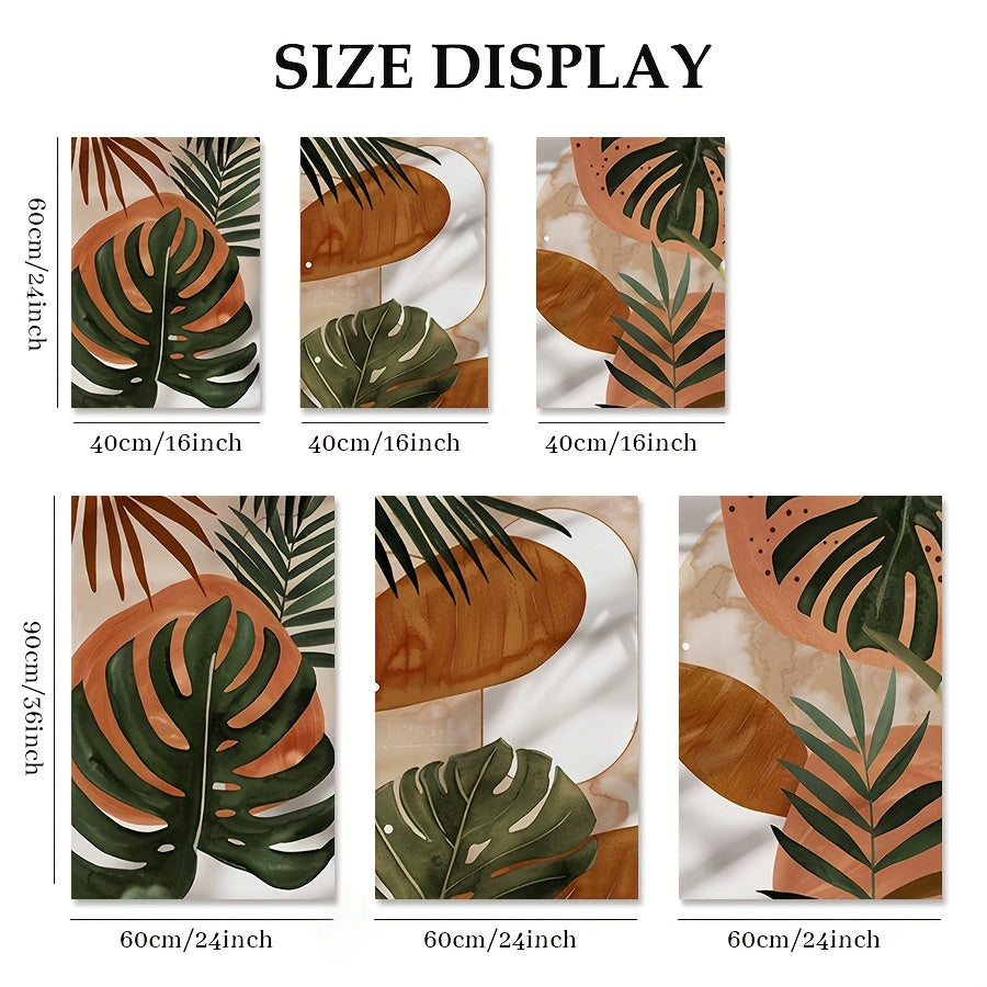 Lounge Boho Abstract Leaf Canvas Paintings