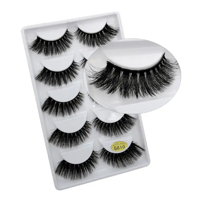 5 Pair 3D Mink Eyelashes