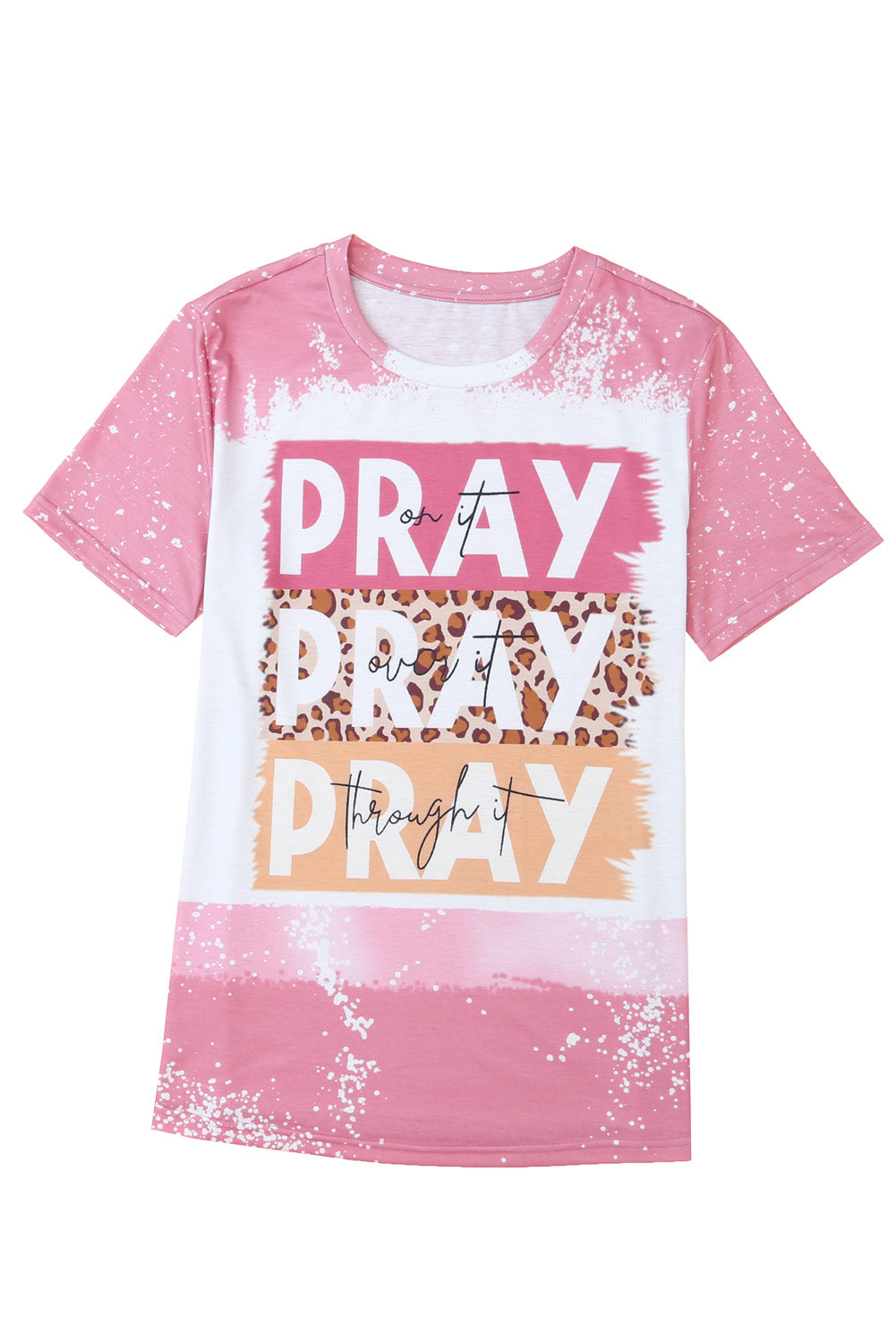 PRAY Color Block Leopard Bleached Tee*