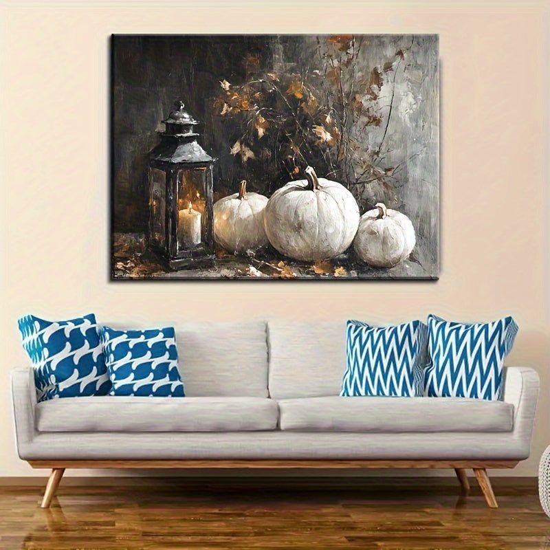 White Pumpkin Still Life Painting