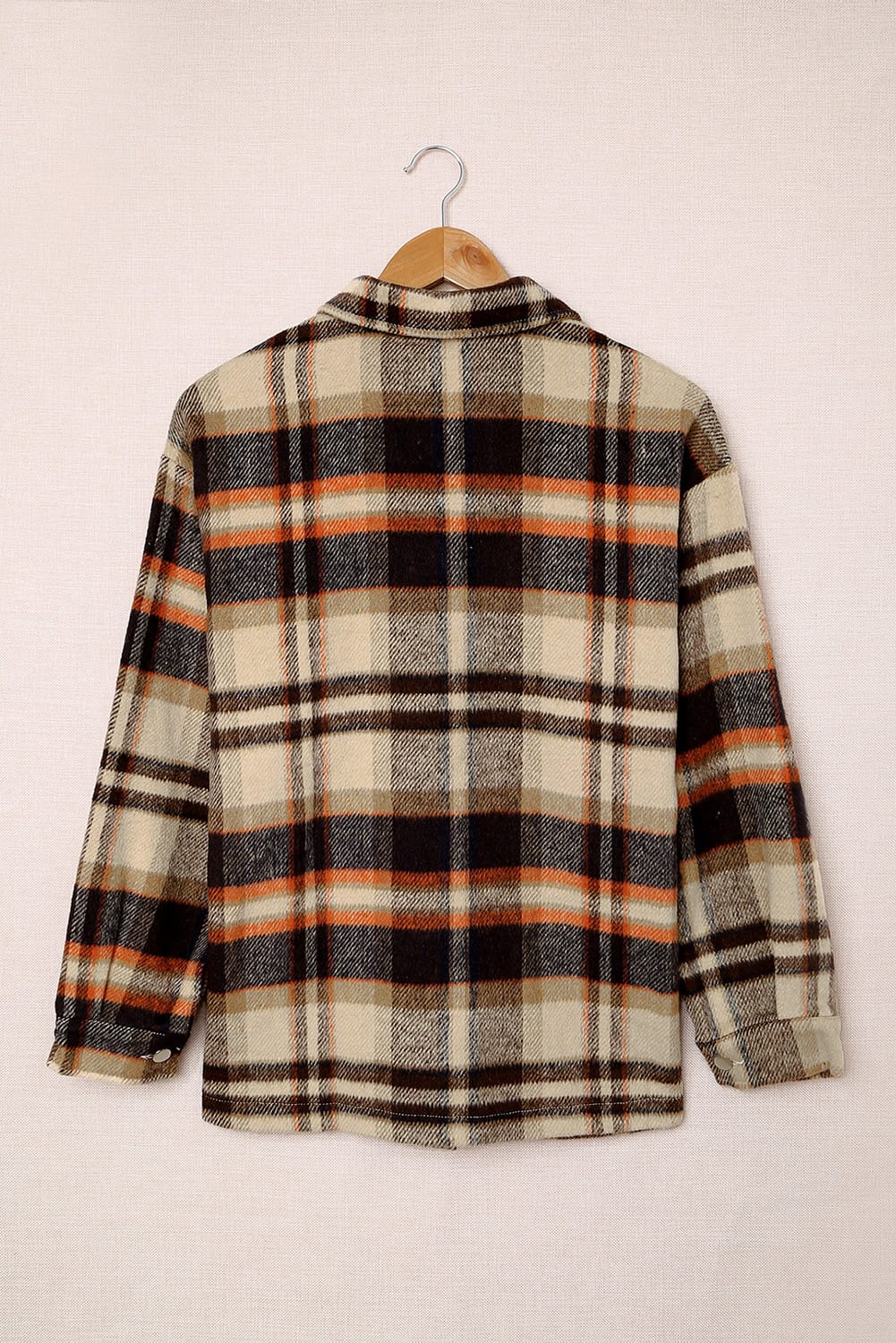 Multicolor Plaid Casual Button Up Flannel Shacket *