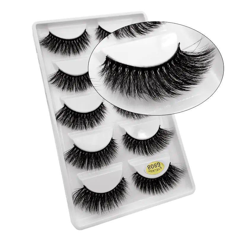 5 Pair 3D Mink Eyelashes