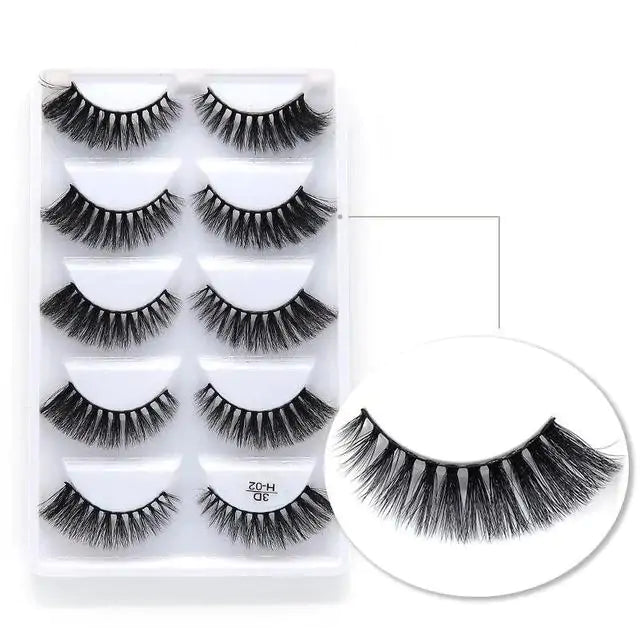 5 Pair 3D Mink Eyelashes