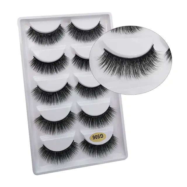 5 Pair 3D Mink Eyelashes