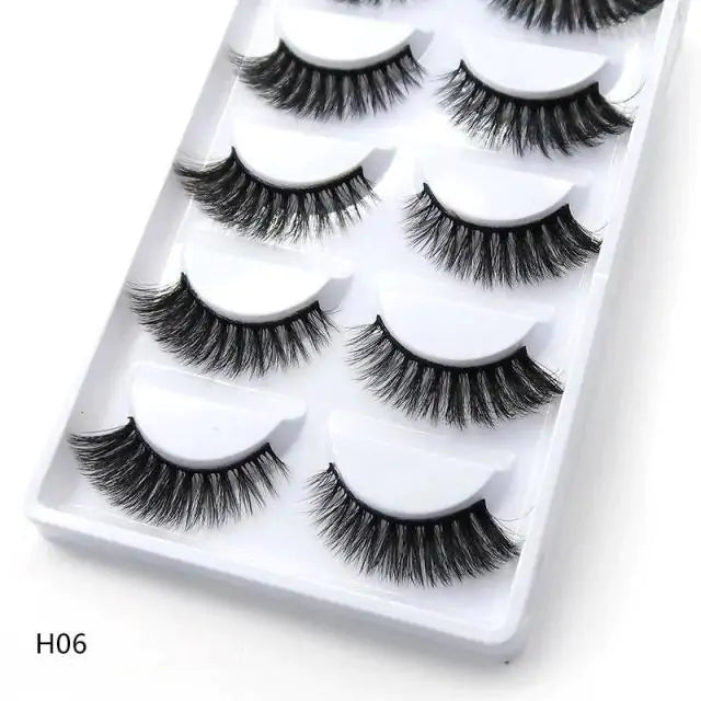 5 Pair 3D Mink Eyelashes