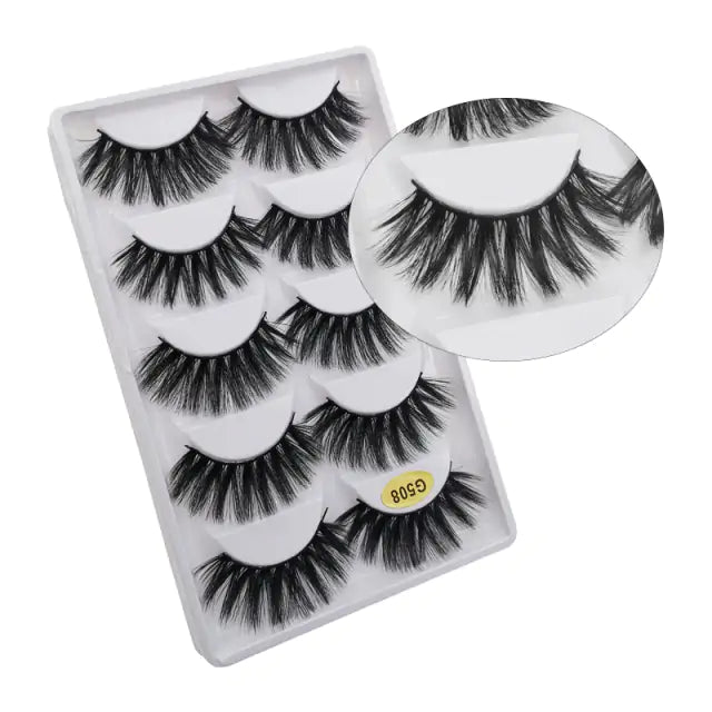 5 Pair 3D Mink Eyelashes