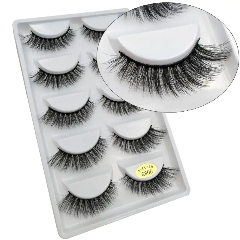 5 Pair 3D Mink Eyelashes