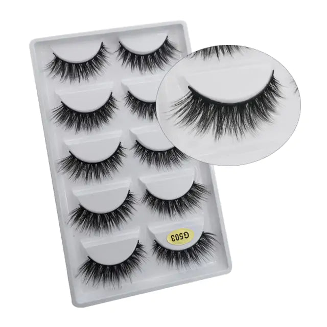 5 Pair 3D Mink Eyelashes