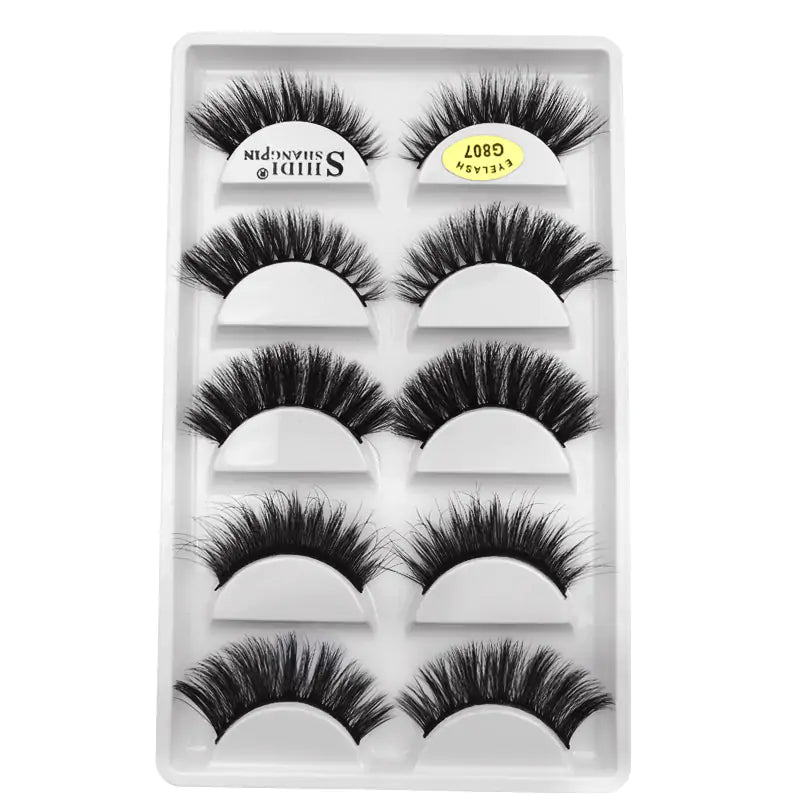 5 Pair 3D Mink Eyelashes