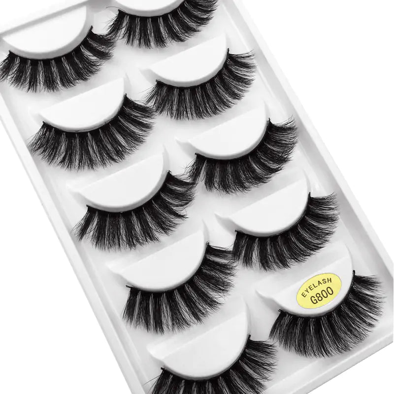 5 Pair 3D Mink Eyelashes