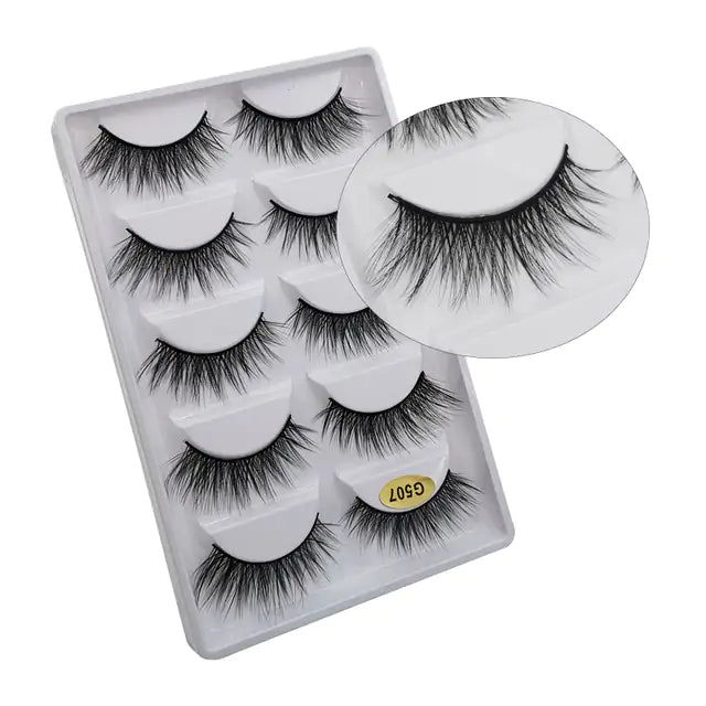 5 Pair 3D Mink Eyelashes