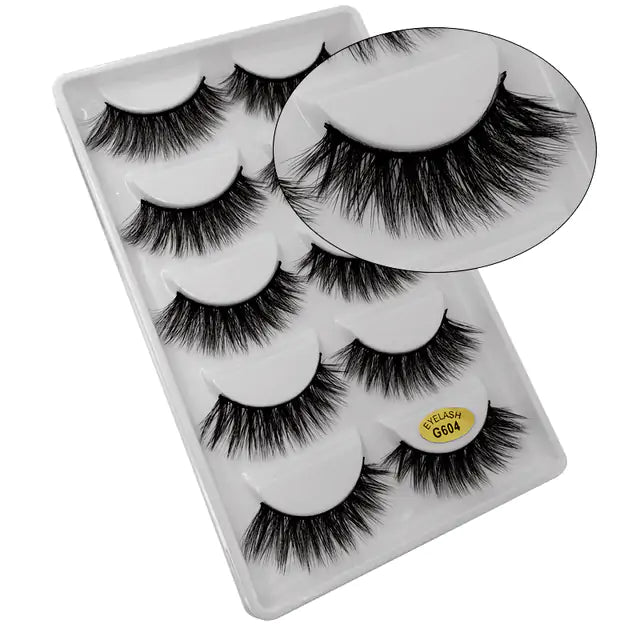 5 Pair 3D Mink Eyelashes