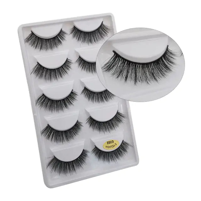 5 Pair 3D Mink Eyelashes