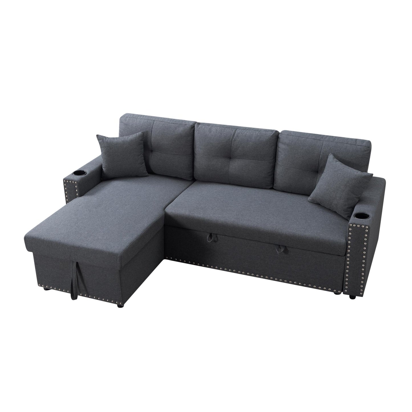 L-Shape Reversible Sectional Sleeper Sofa