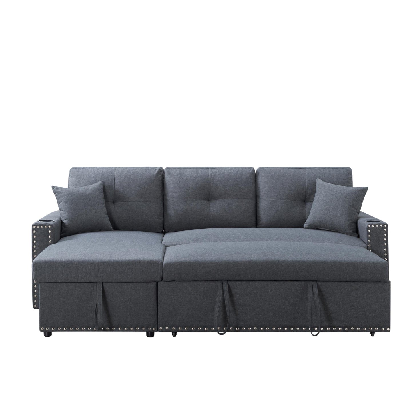 L-Shape Reversible Sectional Sleeper Sofa