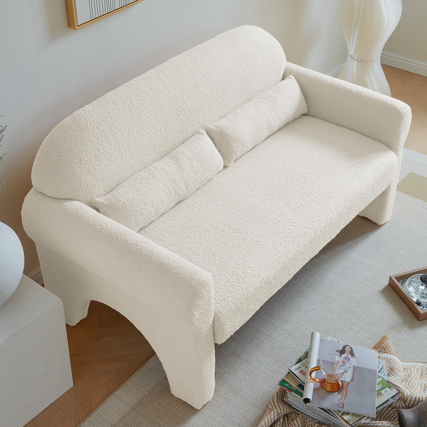 Teddy Fabric Loveseat