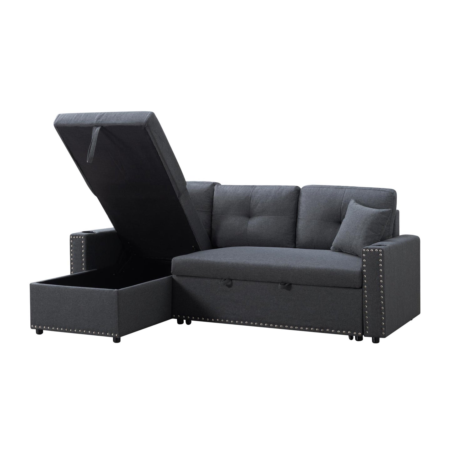 L-Shape Reversible Sectional Sleeper Sofa