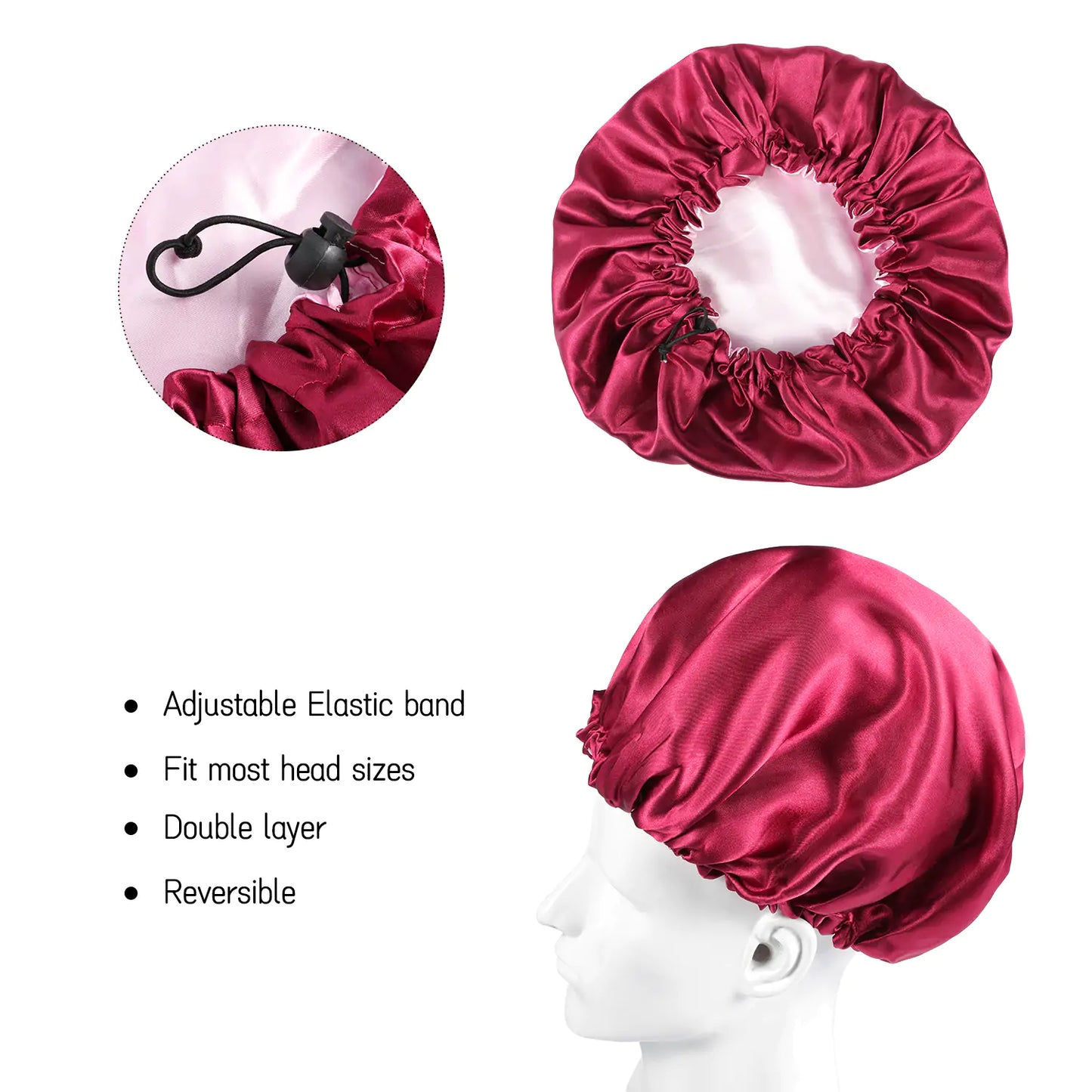 Reversible Satin Hair Bonnet