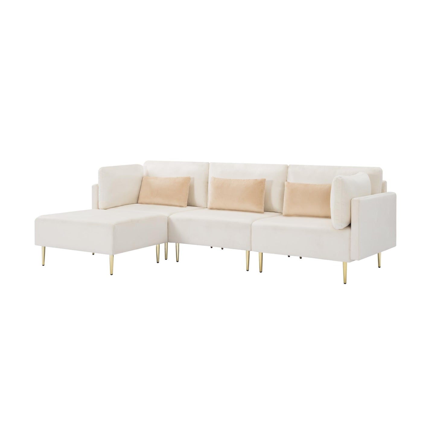 L - Shaped Sectional Sofa with ottoman