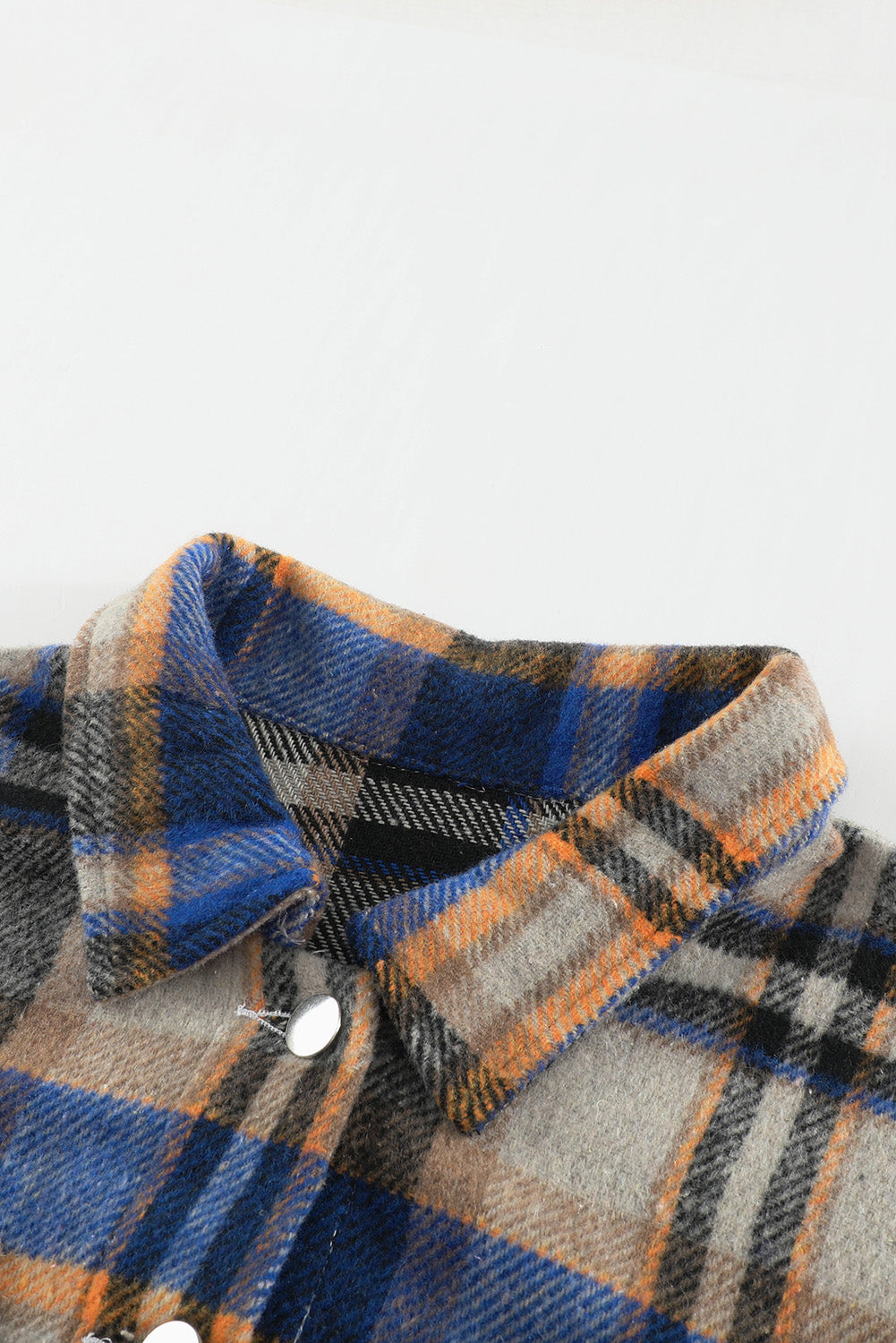 Multicolor Plaid Casual Button Up Flannel Shacket *