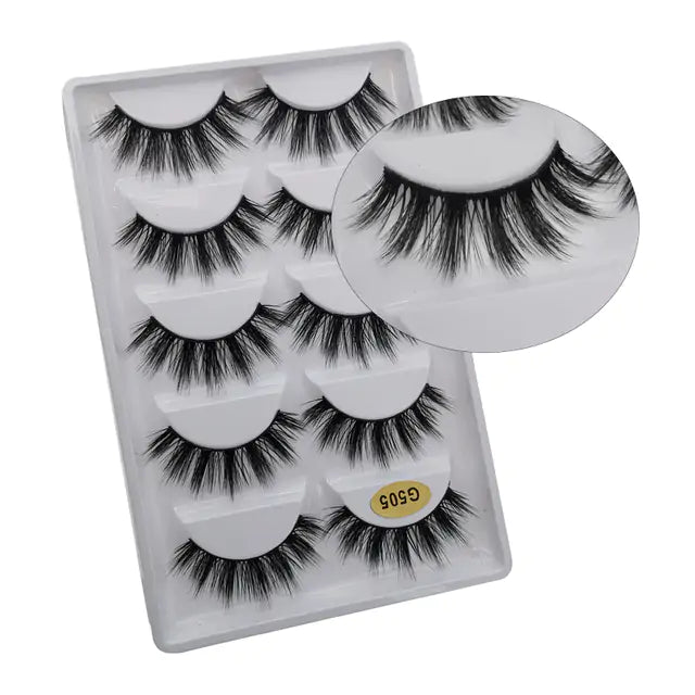 5 Pair 3D Mink Eyelashes