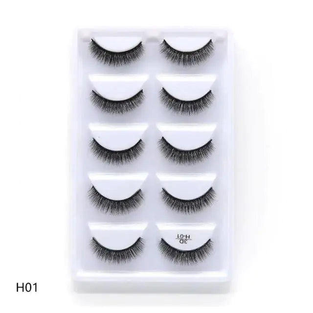 5 Pair 3D Mink Eyelashes