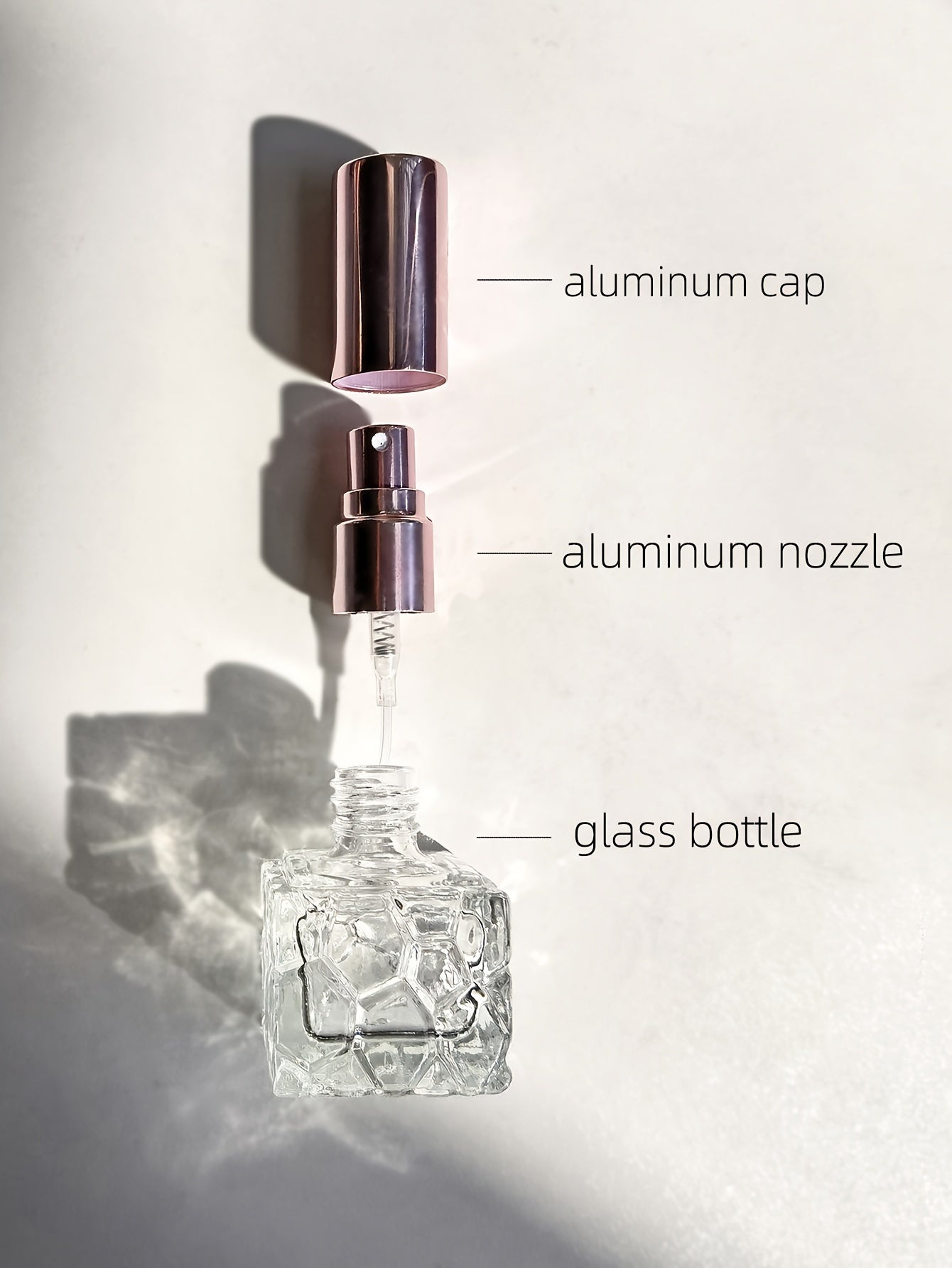 10ML Square Textured Glass Bottles