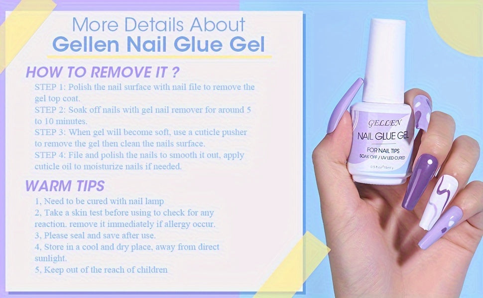 Gel Nail Glue 2PCS