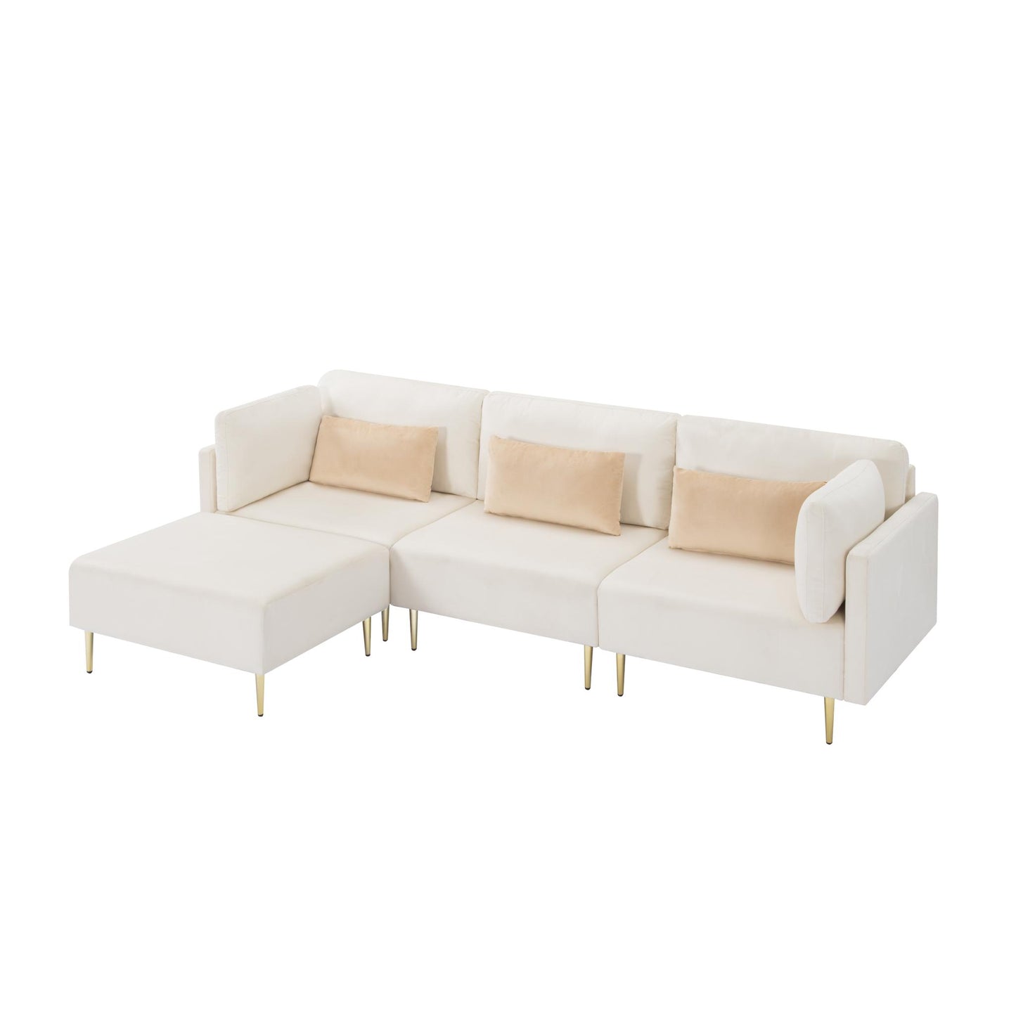 L - Shaped Sectional Sofa with ottoman